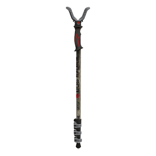 BOG Adrenaline Switcheroo Monopod Camo er perfekt for jakt med sin lette design, stabile lever leg locks og Switcheroo® system for raskt bytte av tilbehør.