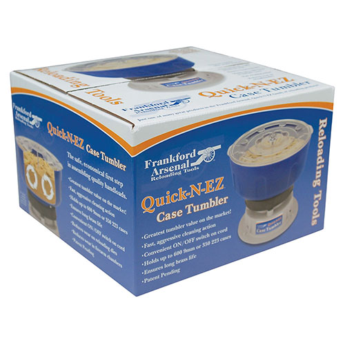Frankford Arsenal Quick-n-EZ Case Tumbler gir en rask og enkel løsning for å rengjøre messing, og rommer opptil 600 9mm eller 350 .223 patroner.