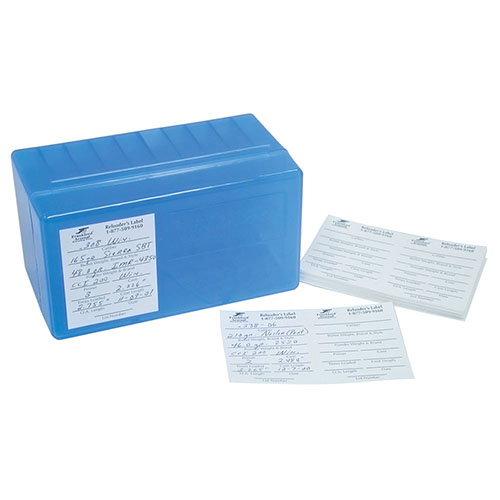 Frankford Arsenal Pistol og Rifle Reloader's Labels lar deg enkelt registrere viktig data om håndlastene dine, og de fester godt til plastammunisjonsbokser.