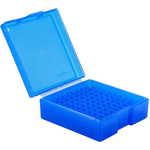 Se gjennomskinnelige plastammunisjonsbokser som gjør lagring og identifisering av din omreloadede ammunisjon enkelt. Finnes i flere farger og størrelser.