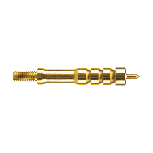 Tipton Solid Brass Jag gir en tett passform mellom lappen og løpet, med en spiss tupp som holder lappen sentrert, perfekt for rengjøring av våpen.
