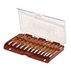 Oppdag Tipton 13 Piece Bronze Bristle Rifle Bore Brush Set! Kaliberspesifikke børster i en holdbar boks. Perfekt for .17 til .45 kaliber. Lær mer nå! 🛠️🔫