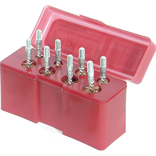 Tipton 8-delt sett med bronsebørster er spesifik for kaliber, kommer i en holdbar boks, og nylonbørster tåler moderne løsemidler. Inkluderer .22 - .47/48 kaliber.