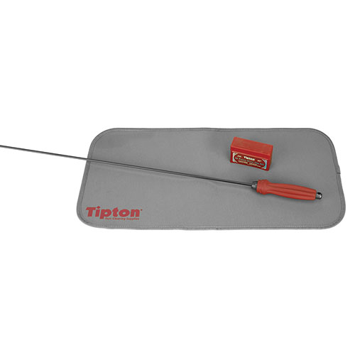 Tipton Maintenance Mat - 12"x24" er perfekt for rengjøring av våpen, beskytter overflater, absorberer olje og løsemidler, og er lett å rulle sammen.