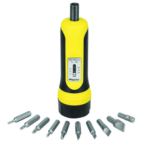 Wheeler FAT Wrench® gir presis og gjentakelig momentinnstilling for skruer på rifler, noe som forbedrer nøyaktigheten og reduserer problemer i felten.