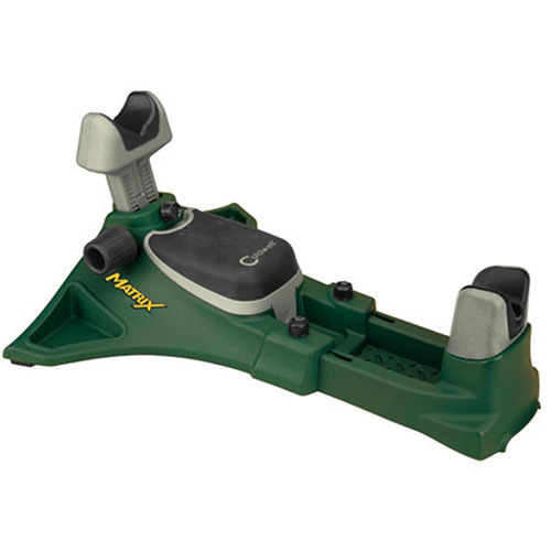 Caldwell Matrix™ tilbyr en stabil og allsidig løsning med justerbar u-channel ramme, praktisk oppbevaring og rask høydejustering for maksimal presisjon.