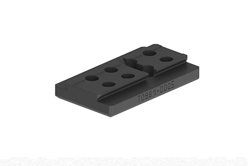 Denne montasjeplaten fra ERATAC gir sømløs integrering av Aimpoint Acro eller Armadot optikk, med valg mellom sentrert eller 20-graders offset.