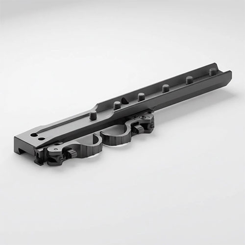 ERATAC-Bridge Mount for Pulsar NV er laget av solid, lett aluminium, med en slitesterk, matt svart finish og valg mellom standard muttere eller QD-låser.