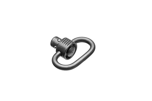 Heavy-Duty QD Sling Swivel fra ERATAC har et optimalisert løkkedesign for 25-32 mm webbing, VTAC-kompatibilitet og rask, sikker festing med push-knapp.