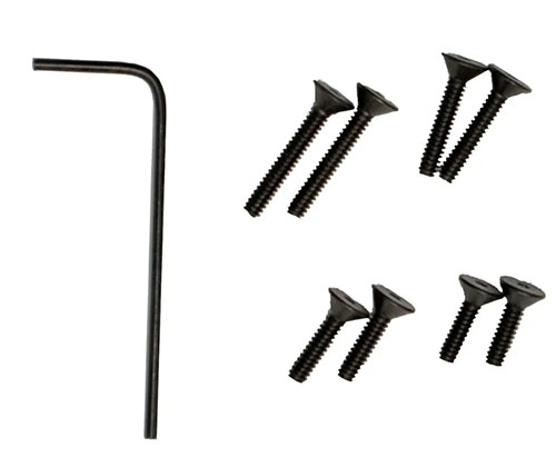 Denne praktiske erstatningsskruen til MagnetoSpeed V3 Chronograph inkluderer 2 skruer i tre størrelser og en matchende hex-nøkkel for enkel installasjon.