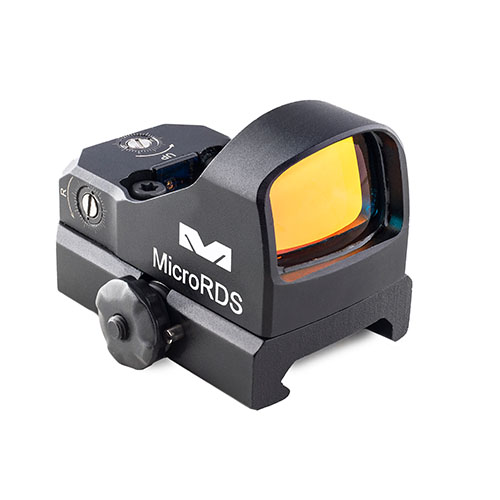 MEPRO microRDS gir rask måloppnåelse med et kompakt design, enkel montering uten verktøy, og en TruDot™ backup-sikte for maksimal fleksibilitet.