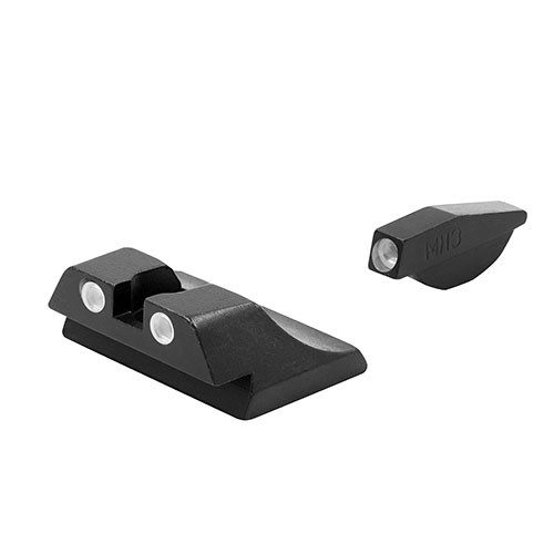 MEPROLIGHT Tru-Dot® sikter gir over 85% økt treffeffektivitet under alle lysforhold, med selvlysende tritium punkter for rask og intuitiv sikting.