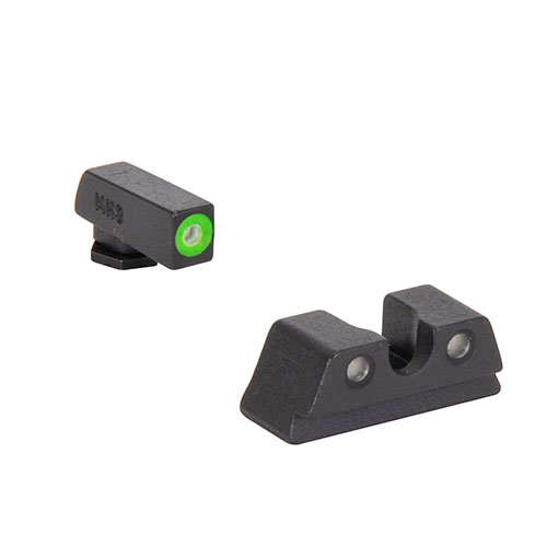 MEPRO HYPER-BRIGHT™ gir ekstremt lyssterke tritium-sikter for dag og natt, alltid på, vedlikeholdsfri og laget for høy holdbarhet under alle forhold.