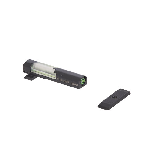 MEPRO FT Bullseye™ sikte er raskt, lyst og intuitivt, med fiberoptikk for dagbruk og tritium for mørke, perfekt for Glock og andre pistoler.