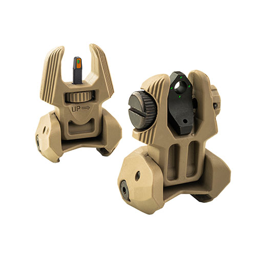 MEPRO FRBS er et robust, tritium-forsterket backup-sikte med selvlysende front og bak, perfekt for dag og natt, og enkelt justerbart uten verktøy.