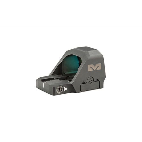 Mepro MPO-F tilbyr en lavprofil design, RMR fotavtrykk, justerbar 3-segment retikkel, og 20,000 timers batterilevetid for raskere og mer presis skyting.