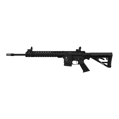 SCHMEISSER AR-15 DYNAMIC er en lettvekts semi-automatisk rifle designet for IPSC, med justerbar gassblokk, Triggertech avtrekker og ambidekstriske kontroller.