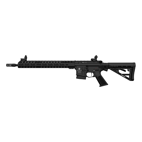SCHMEISSER AR-15 DYNAMIC er en lettvekts semi-automatisk rifle med ambidextrous design, justerbart gassblokk og Triggertech AR15 Competitive Trigger for rask avfyring.