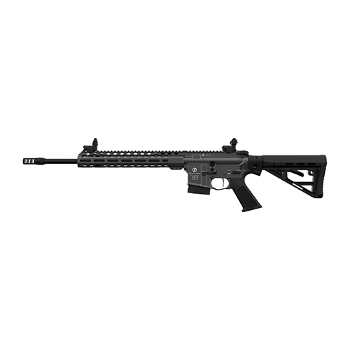 SCHMEISSER AR-15 DYNAMIC er en lettvekts semi-automatisk rifle designet for IPSC, med ambidextrous kontroller, Triggertech Diamond Trigger og 10 skudds magasin.