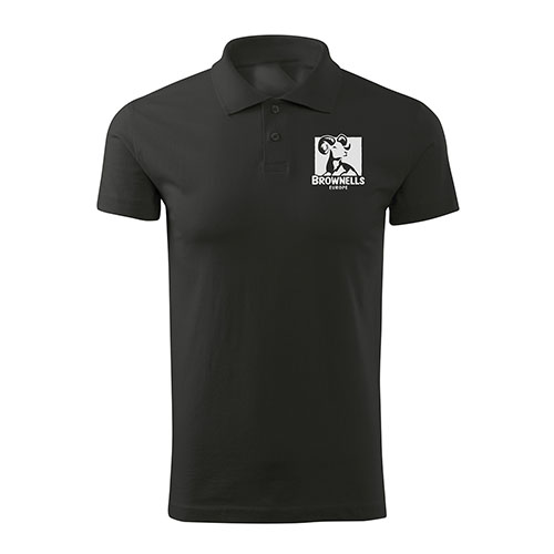 Brownells Europe Poloshirt Unisex har sideslisser for bedre bevegelse og pusteevne, ribbestrikket krage og mansjetter som holder formen, og forsterkede skuldersømmer for ekstra styrke.
