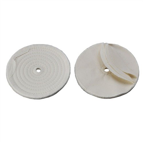 MUSLIN WHEELS fra BROWNELLS er ideelle for polering av våpen, gir en lys finish og forbereder overflaten for bluing, med langvarig ytelse og fleksibilitet.