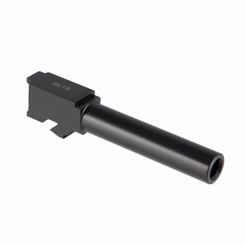 Match-Grade Barrel for Glock® 19 passer til alle generasjoner, laget av 416R rustfritt stål, med Black Nitride finish for holdbarhet og nøyaktighet.