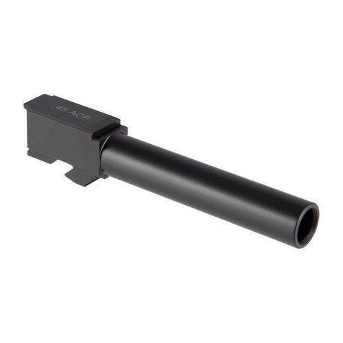 Match-Grade Barrel for Glock® 21 i herdet 416R rustfritt stål, med Black Nitride finish for slitestyrke, presisjon og kompatibilitet med .45 ACP.