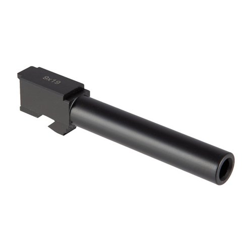Bytt ut din .40 Glock® 22 til 9mm med vår match-grade konverteringsløp, laget av 416R rustfritt stål, med Black Nitride finish for bedre ytelse og holdbarhet.
