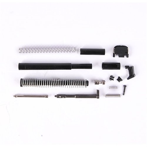 SLIDE PARTS KIT FOR GLOCK®17 GEN 3 inneholder alle nødvendige deler for å fullføre eller oppgradere din Glock 17 Gen3 til fabrikkstandard.