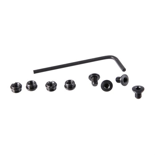 Erstatningspakke med fire korte socket-head skruer og bushinger for Slim Grips. Hex-hodet gir et stilrent utseende og forhindrer slitte skruer.