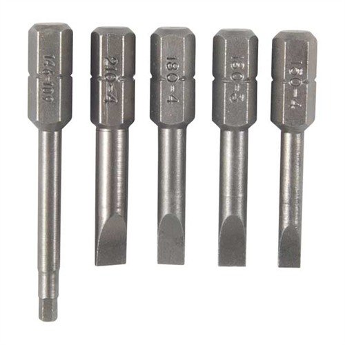 RUGER® Single Action screwdriver med fire flate bits for presis tilpasning, perfekt for 'Smiths og skyttere. Kompakt og lett å ta med seg.