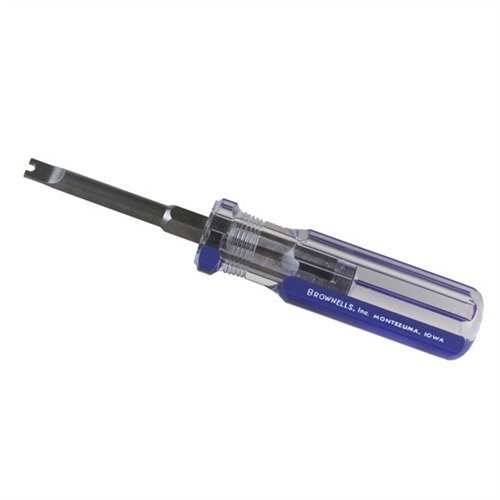 Dette spesialverktøyet for mainspring gjør det enkelt å bytte fjærer i dobbelte hagler, uten riper og frustrasjon. Solid stålkonstruksjon gir god kontroll.