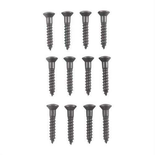 #12 Buttplate Screws fra Brownells er ideelle for montering av Universal buttplates, og leveres i praktisk 12-pakning for enkel bruk og vedlikehold.