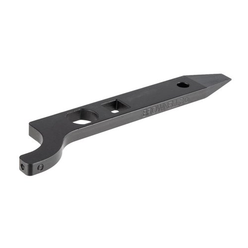 Denne kompakte AR-15/M16/M4 buttstock-verktøyet kombinerer flere funksjoner, inkludert spanner, skrutrekker og momentåpning, perfekt for alle typer buttstocks.