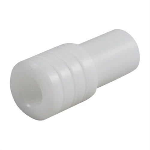 Machined Delrin® rod guide sikrer riktig justering av rengjøringsstangen og beskytter løpet mot skader, trygt å bruke med rengjøringsmidler.