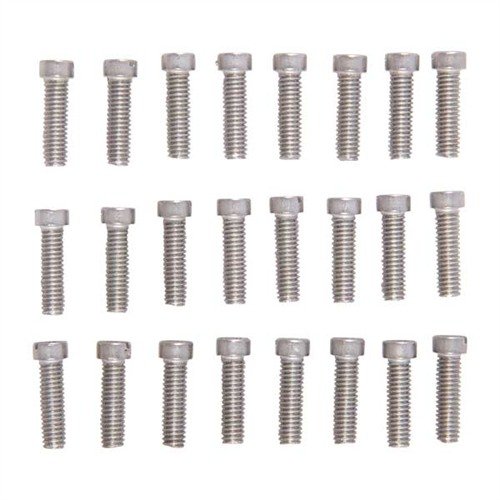 Få 24 stk. rustfrie 18-8 stainless steel #6 og #8 skruer i en praktisk plastboks. 1/2" lange, trim til ønsket lengde for optimal tilpasning.