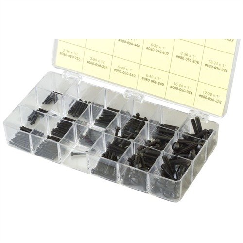 Med FILLISTER HEAD SCREW KIT får du 240 skruer i 20 populære størrelser, lett tilgjengelig for alle prosjekter, og de kan tilpasses for perfekt passform.