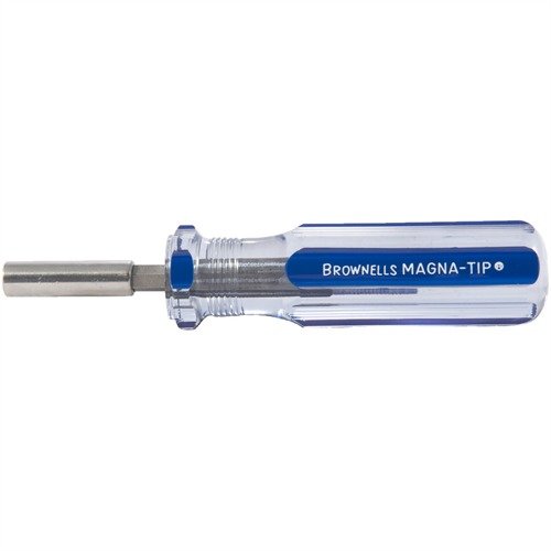 BROWNELLS MAGNA-TIP® & SUPER SET SKRUTREKKERHÅNDTAKER gir holdbarhet, allsidighet og presisjon for våpenteknikk med sterke magneter og mulighet for bitlagring.