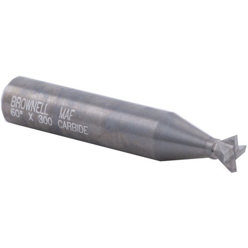 CARBIDE FRONT SIGHT DOVETAIL CUTTER er laget av solid carbide, motstår slitasje og gir presise kutt for installasjon av spesielle håndvåpen front sights.