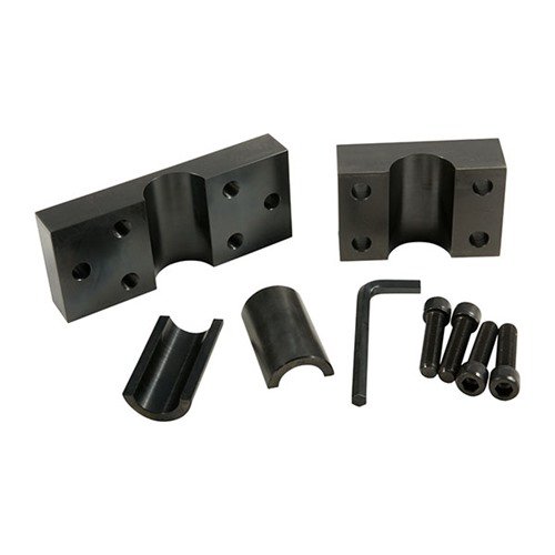 Brownells Barrel Vise gir enestående kraft til å klemme selv de strammeste løp, med slitesterke stål- og aluminiumsbushinger for profesjonelle gunsmiths.