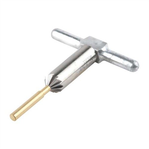 12-flute Muzzle Chamfer Set fra Brownells er perfekt for å fikse små riflemuzzle imperfeksjoner uten å skade riflingen, med enkel bruk og medfølgende verktøy.