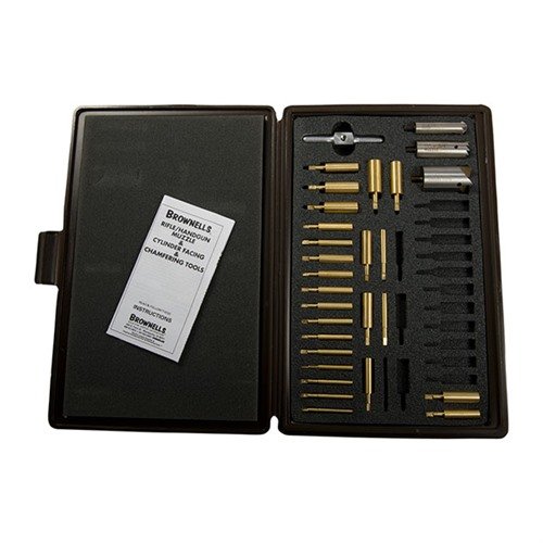 Brownells Chamfering & Facing Combo Set gir presise resultater, forbedrer nøyaktigheten og gir en profesjonell finish for alle typer våpenløp.