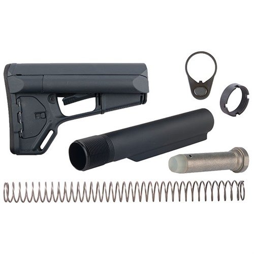 AR-15 ACS-stokken gir ekstra lagringsmuligheter, komfortabelt kinnstøtte og et sikkert, justerbart design med en dual-låsingsmekanisme for optimal ytelse.