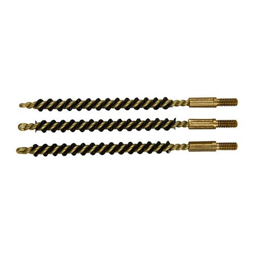 STANDARD LINE NYLON RIFLE BORE BRUSHES gir deg slitesterke børster med nylonbust som motstår løsemidler, perfekt for effektiv rengjøring uten riper.