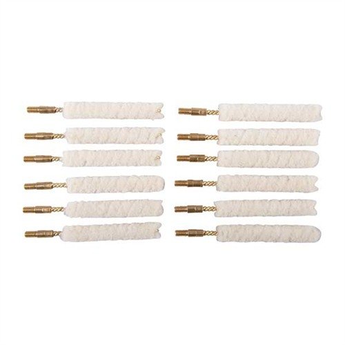 Wool Bore Mops fra Brownells gir en grundig rengjøring av løpet med sin naturlige ull som holder mye rengjøringsmiddel uten å ripe løpet.