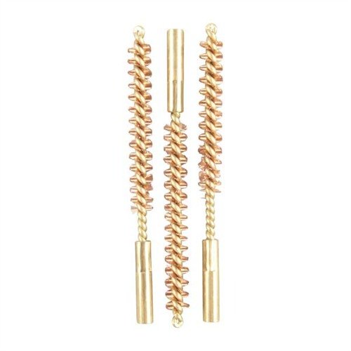 SPECIAL LINE DEWEY-THREAD RIMFIRE RIFLE BORE BRUSHES gir enkel montering uten adapter, med slitesterke bronsestrå og en messingshank for skånsom rengjøring.