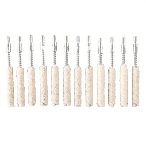 COTTON BORE MOPS fra BROWNELLS er laget av naturlige bomullsfibre som effektivt absorberer rengjøringsmidler og olje, og fjerner løst pulverfouling.