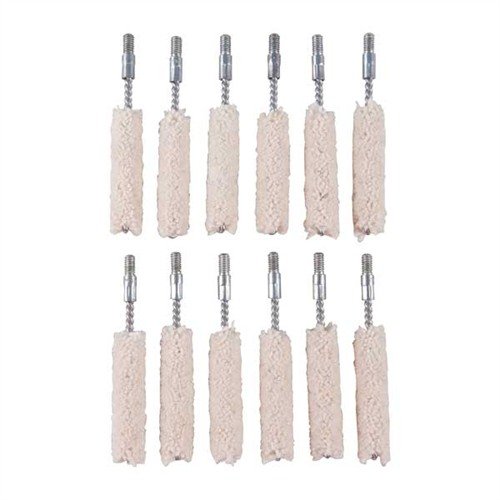 COTTON BORE MOPS fra BROWNELLS er laget av ren bomull som effektivt absorberer rensemidler, og fjerner enkelt powder fouling med sin naturlige skrubbing.