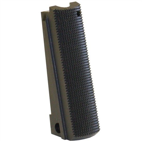 FLAT 1911 mainspring housing med 25 lpi checkering gir optimal grep uten å skade hånden eller klærne, perfekt for konkurranse og taktiske våpen.