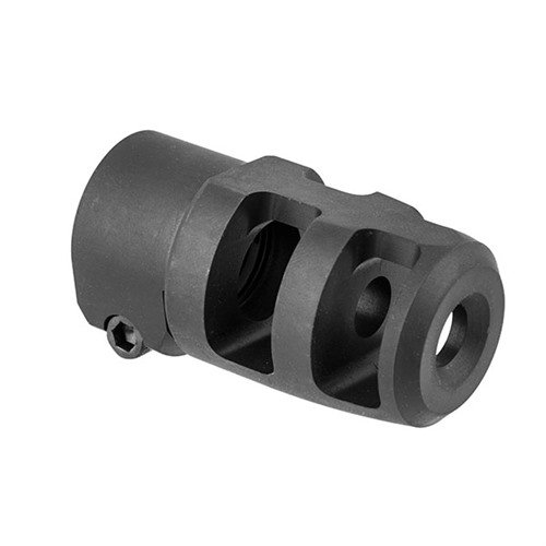 Mini FTE er en clamp-on stil muzzle brake for 30 kaliber, uten behov for modifikasjon av geværløpet. 5/8-24 gjenger og .875